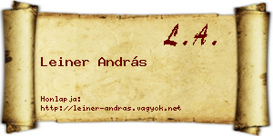 Leiner András névjegykártya